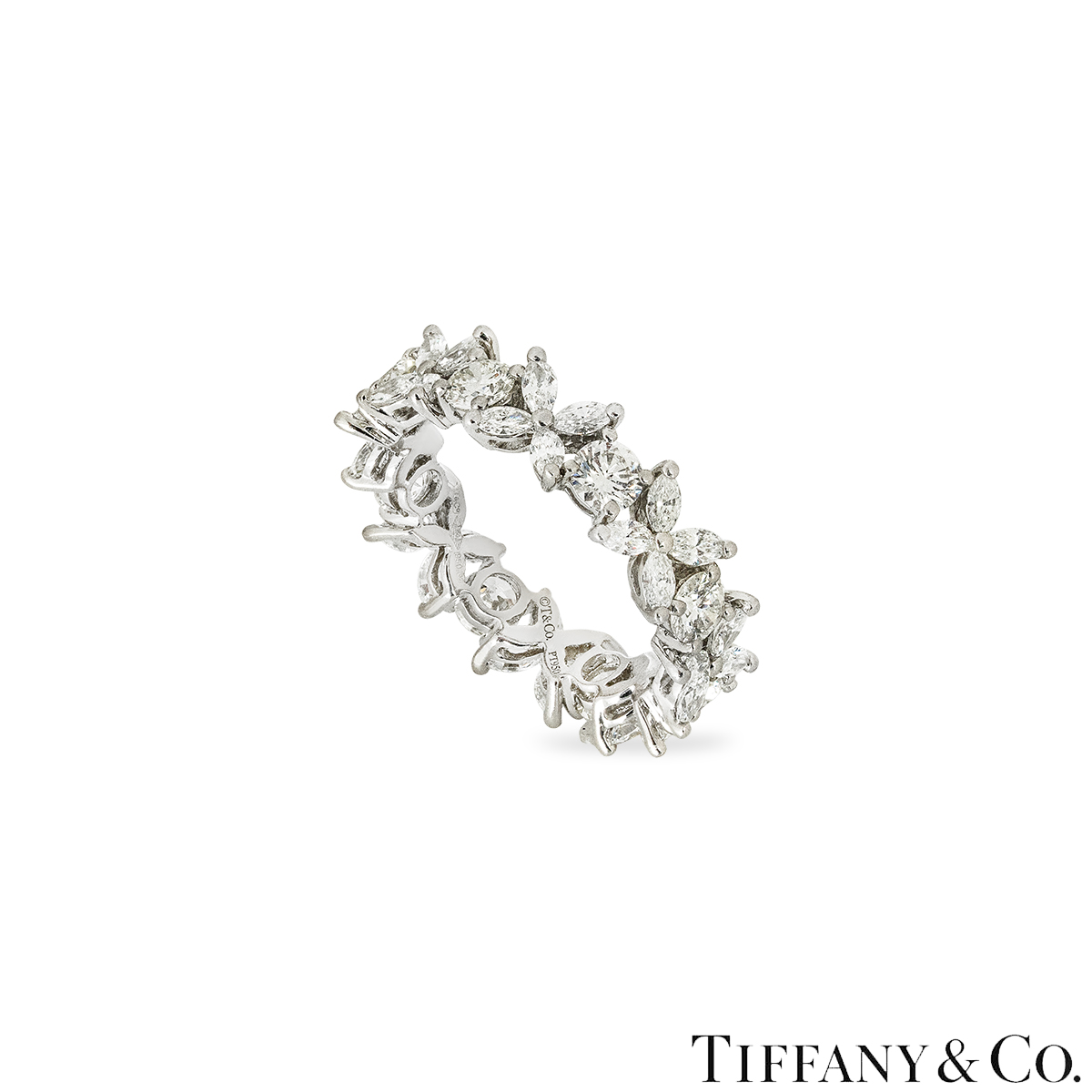 Tiffany & Co. Platinum Diamond Victoria Alternating Ring 1.93ct 25537483